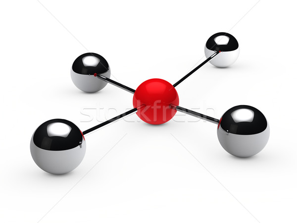Leadership concept with red sphere Stock photo © dariusl