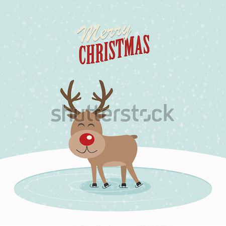 rudolph red nose christmas ball Stock photo © dariusl