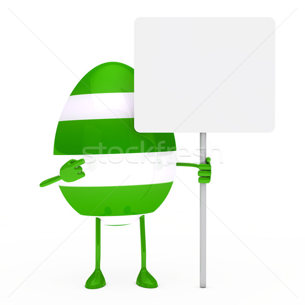 Stockfoto: Easter · egg · cijfer · Pasen · groene · ei · houden