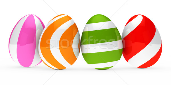 復活節彩蛋 復活節 背景 橙 紅色 商業照片 © dariusl