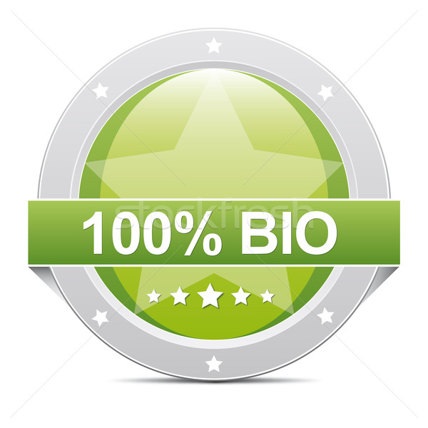 100% Bio Button Stock photo © dariusl