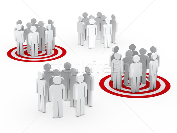 teamwork group circle red tarbet Stock photo © dariusl