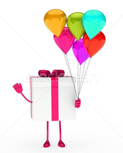 gift and balloons Stock photo © dariusl