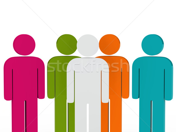 team people colorful with leader Stock photo © dariusl