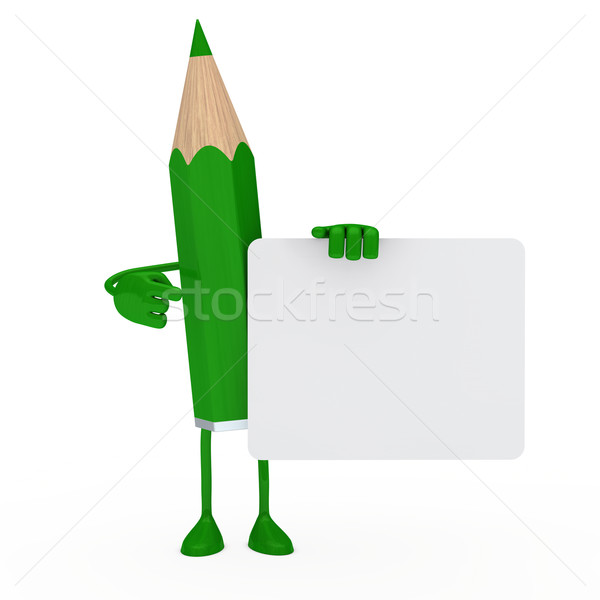 green pencil billoard Stock photo © dariusl