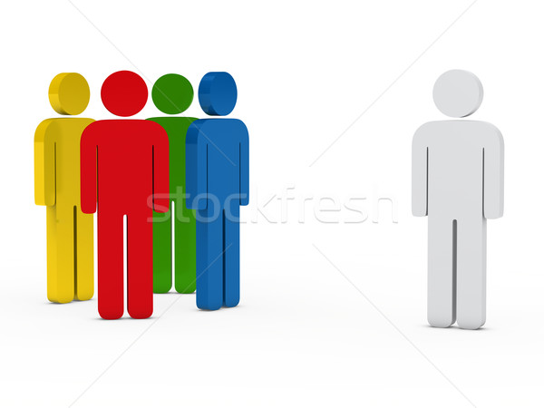 team people colorful with leader Stock photo © dariusl