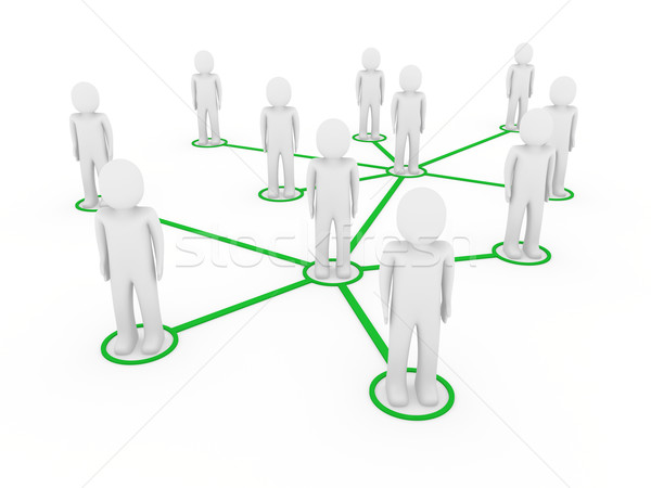 3d men network social green Stock photo © dariusl