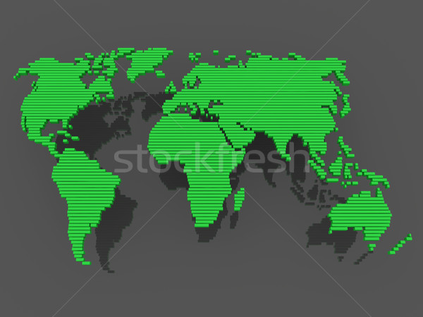 world map black green Stock photo © dariusl