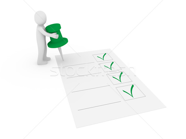 3d tack check list Stock photo © dariusl