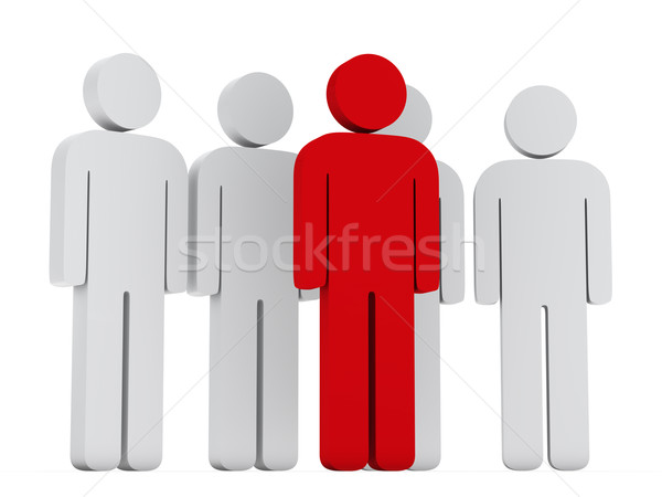 teamwork group with red leader  Stock photo © dariusl