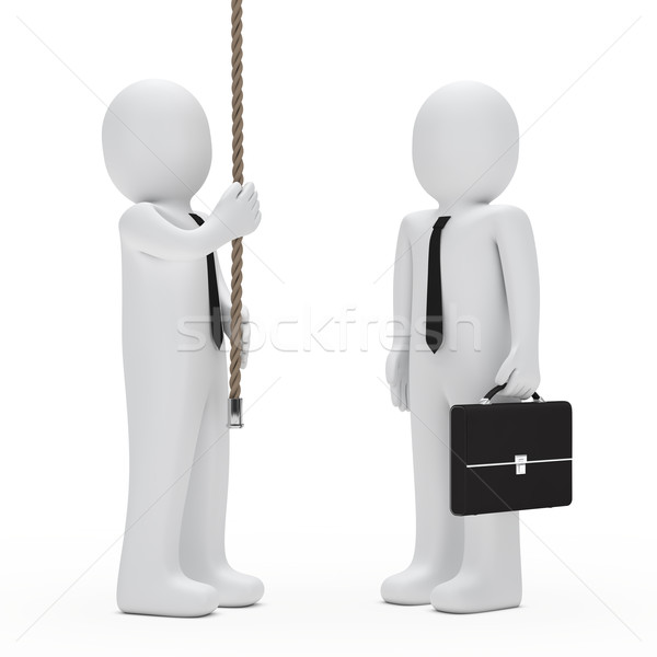 businessman hold a rope Stock photo © dariusl