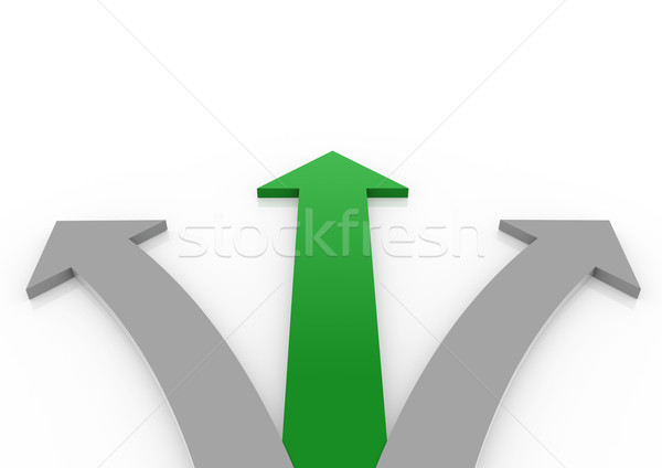 3d green gray arrows high Stock photo © dariusl