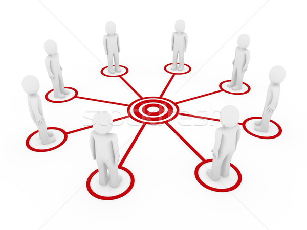 3d men connection  Stock photo © dariusl