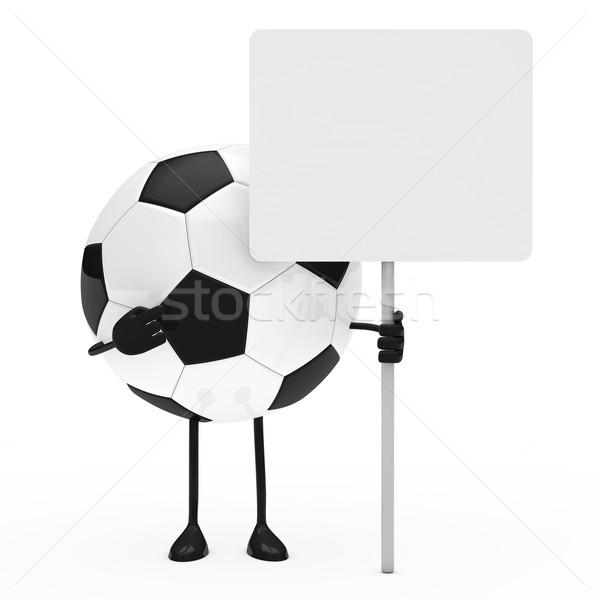Futball alkat tart óriásplakát fehér futball Stock fotó © dariusl