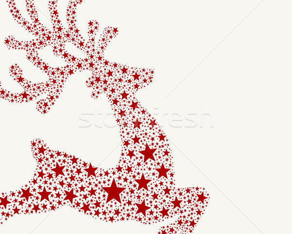 Stock photo: reindeer red from stars