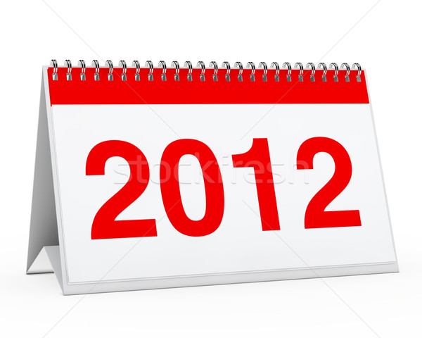 2012 rouge année blanche affaires bureau [[stock_photo]] © dariusl