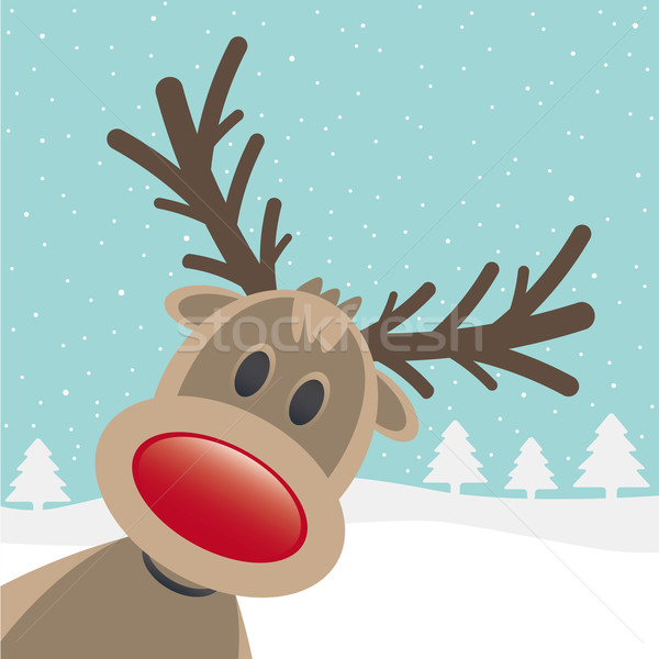 rudolph red nose look Stock photo © dariusl