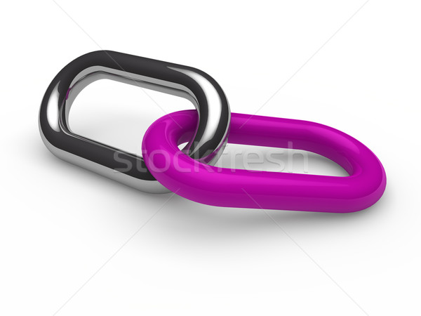 3d purple chrome chain  Stock photo © dariusl
