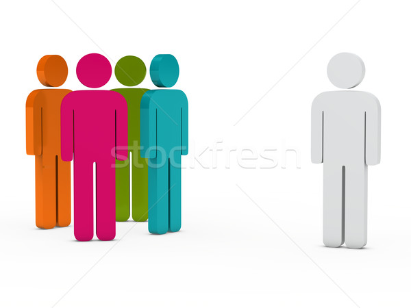 team people colorful with leader Stock photo © dariusl