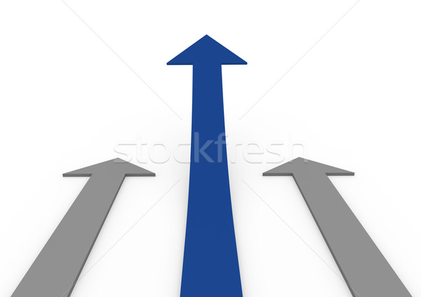 3d blue gray arrow high Stock photo © dariusl