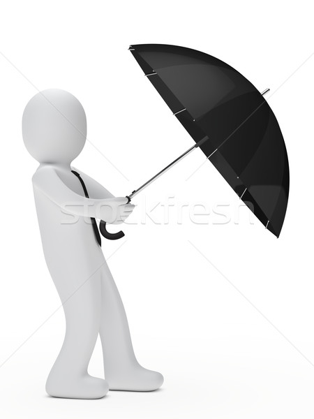 businessman hold umbrella Stock photo © dariusl