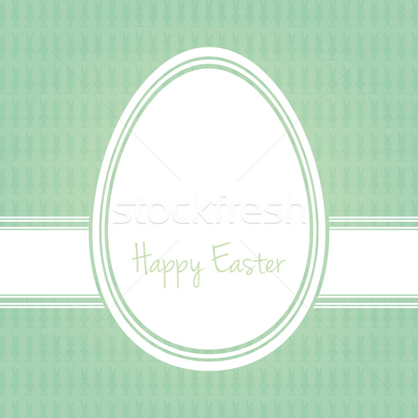 Wesołych Świąt jaj biały zielone bunny Wielkanoc Zdjęcia stock © dariusl