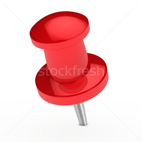 Czerwony pin biały papieru Zdjęcia stock © dariusl