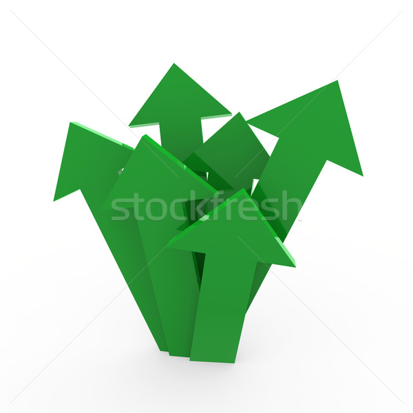 3d arrow high green Stock photo © dariusl