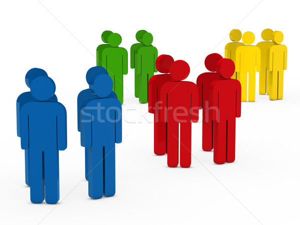 team group colorful in circle Stock photo © dariusl