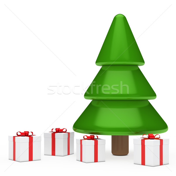 christmas tree and gifts Stock photo © dariusl