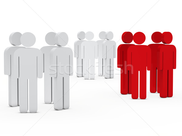 team people group white red Stock photo © dariusl