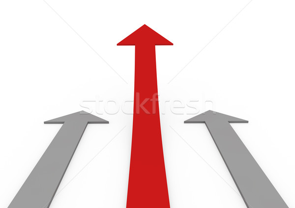 3d red gray arrow high Stock photo © dariusl