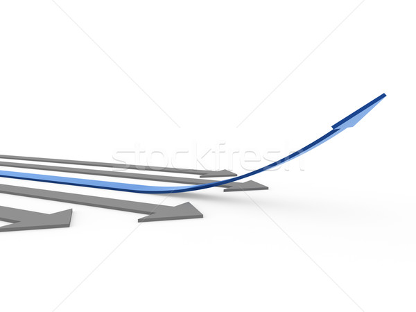 3d blue gray arrow high Stock photo © dariusl