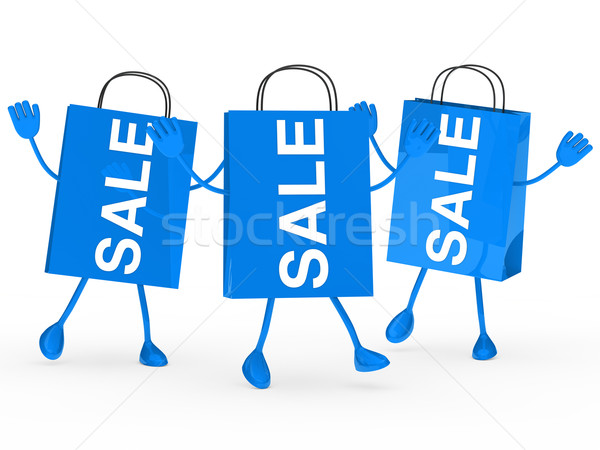 blue sale bags wave Stock photo © dariusl