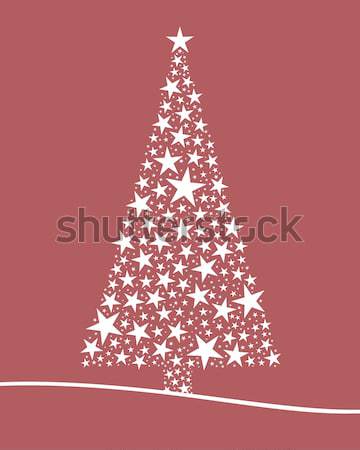 Christmas tree from white stars  Stock photo © dariusl