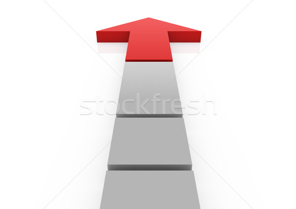 3d red gray arrow high Stock photo © dariusl