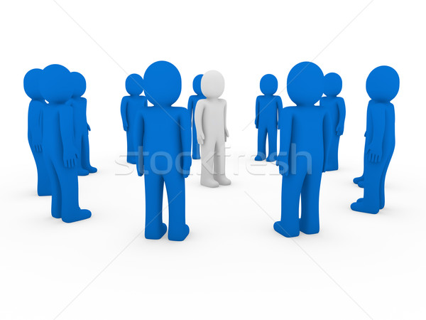 Grupy kółko niebieski biały zespołowej Zdjęcia stock © dariusl
