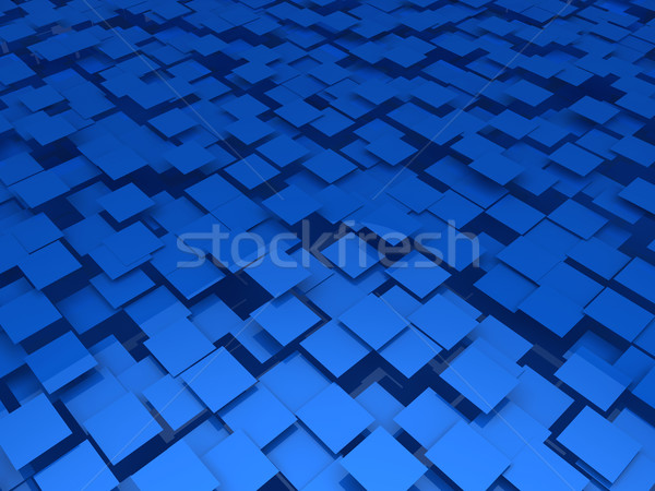 Foto stock: 3D · azul · cubo · resumen · patrón · textura