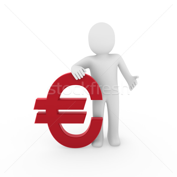 Stock foto: Euro · Finanzierung · rot · Erfolg · Symbol