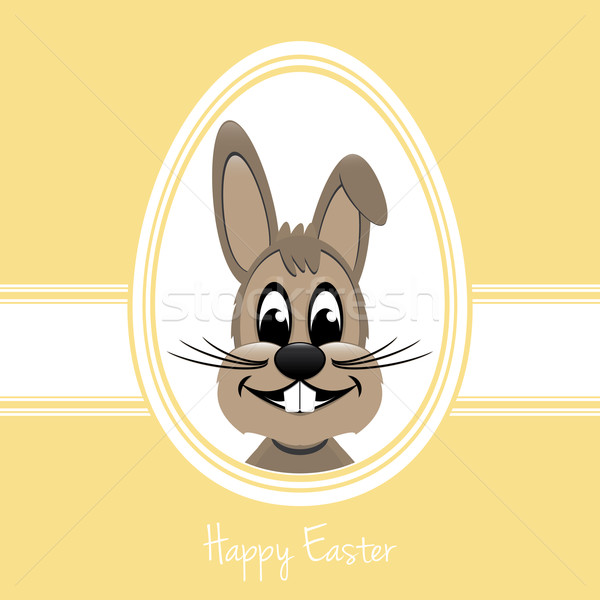 happy easter bunny white egg Stock photo © dariusl
