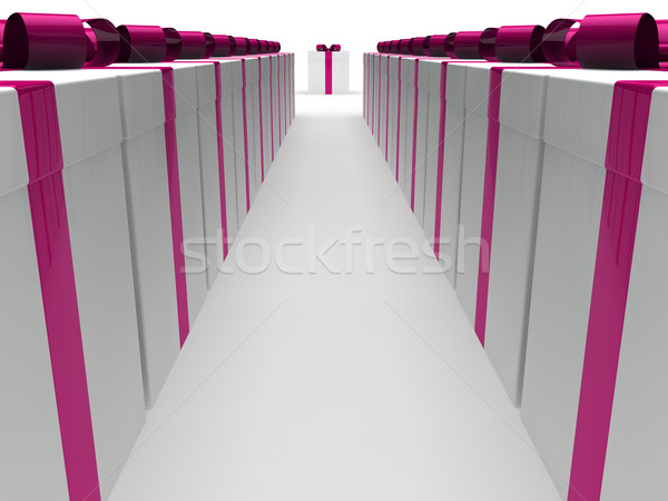 3d pink gift box  Stock photo © dariusl