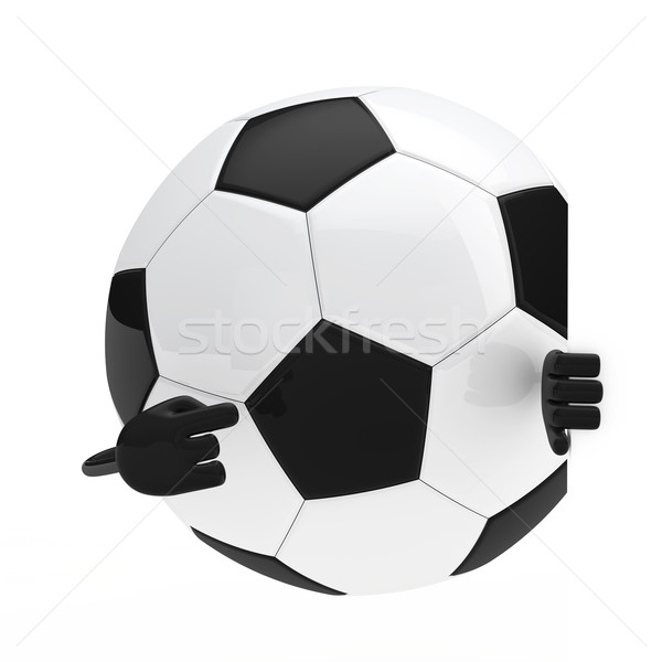 Futball alkat mögött fal ujj kéz Stock fotó © dariusl