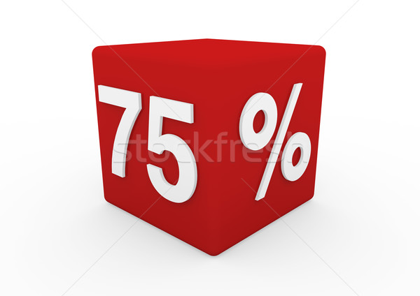 [[stock_photo]]: 3D · rouge · vente · cube · blanche · isolé