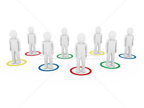 3d men human connection Stock photo © dariusl