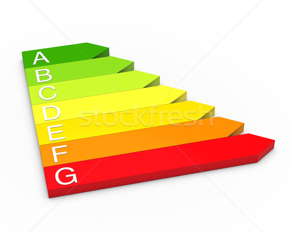 3D energia előadás hatásfok piros ház Stock fotó © dariusl