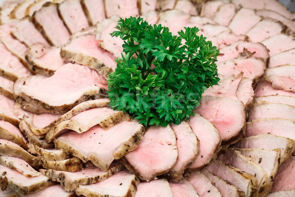 Carne de porco jantar carne pimenta Foto stock © darkkong