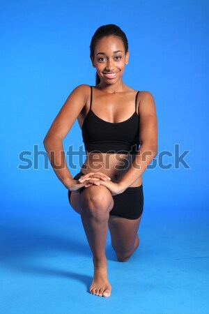 Beautiful happy African American woman exercise Stock photo © darrinhenry