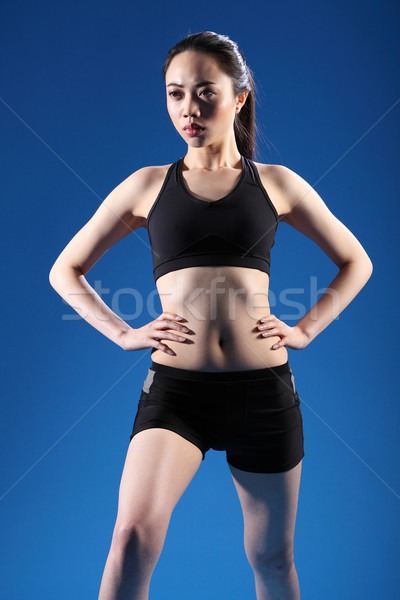 красивой китайский девушки вверх фитнес Сток-фото © darrinhenry