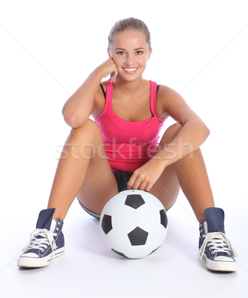 Frumos zâmbet tineri sport fată Imagine de stoc © darrinhenry