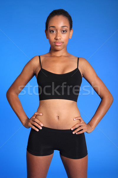 Fit athletic african american sports woman torso Stock photo © darrinhenry